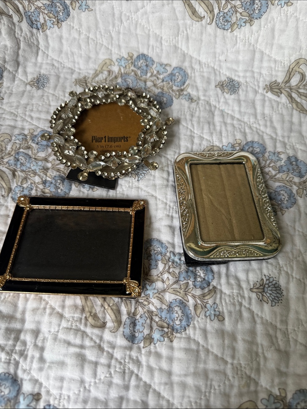 Pier 1 Decorative Small Trays in Silver and Black